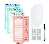 Tableau de corvée pour enfants, plusieurs enfants, tableaux de comportement portables et réutilisables, planificateur de tâches pour suivi des habitudes (modèle D, couleurs mélangées, 4 pièces)