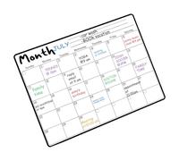 Tableau de corvées effaçables à sec pour réfrigérateurs - Tableau blanc hebdomadaire - Calendrier mensuel - Tableau blanc hebdomadaire