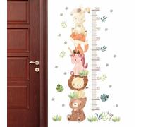 Tableau de croissance de bébé - Autocollants muraux mignons en hauteur - Décalque de graphique de croissance des animaux de la forêt, décalcomanies murales pour en PVC amovibles, decorazion
