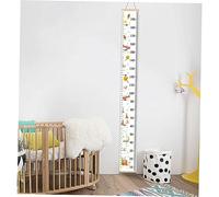 Tableau de Croissance du Bébé en Bois et Toile pour Chambre | Règle Murale de Hauteur, Décoration Murale pour Chambre D’garçon et Filles, avec Cintre en Bois et Corde