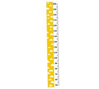 Tableau de Croissance du Bébé Mural en Bois et Toile, Nuage Jaune