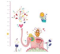 Tableau De Croissance La Taille Des Enfants Tableau Animaux Hauteur Autocollant Mural L'enfant Mesure Stickers Muraux Pour Décoration Chambre (Éléphant)