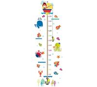 Tableau De Croissance La Taille Des Enfants Tableau Animaux Hauteur Autocollant Mural L'enfant Mesure Stickers Muraux Pour Décoration Chambre (Poisson)
