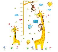 Tableau De Croissance La Taille Des Enfants Tableau Animaux Hauteur Autocollant Mural L'enfant Mesure Stickers Muraux Pour Décoration Chambre (Girafe)
