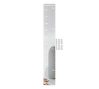 Tableau de croissance mural, miroir pour tableau de croissance, miroir avec règle de hauteur avec autocollants, miroir de mesure corporelle complet en acrylique invisible pour filles, garçons