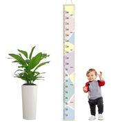 Tableau de croissance pour mur, tableau mural pour, tableau de croissance mural pour avec textures en pin et toile, règle de hauteur, mesure de la hauteur pour mur, adapté aux