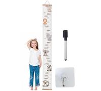 Tableau de croissance pour - Règle de mesure de la hauteur du tissu, tableau de mesure de la hauteur avec cadre en bois | Tableau de croissance à suspendre, tableau de croissance amovible sur