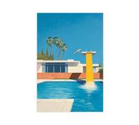 Tableau de David Hockney représentant quelqu'un sautant dans une piscine - affiche 3
