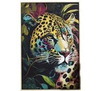 Tableau de décoration murale 60x90cm coloré portrait félin - - ALTOBUY Multicolore G