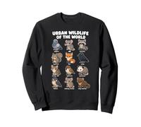 Tableau De Dessin Animé Mignon De La Faune Urbaine Art des Sweatshirt