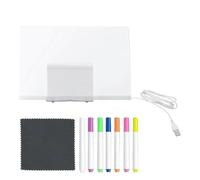 Tableau De Dessin LED Pour, 30 X 20 Cm, Outil D'apprentissage Artistique, Écran De Doodle,Glow Avec 7 Stylos Colo,pour La Maternelle, Le Jeu Et Les Activités En Salle
