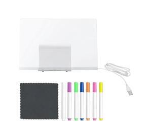 Tableau De Dessin LED Pour, 30 X 20 Cm, Outil D'apprentissage Artistique, Écran De Doodle,Glow Avec 7 Stylos Colo,pour La Maternelle, Le Jeu Et Les Activités En Salle