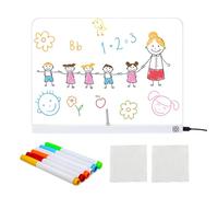 Tableau de dessin LED : tableau lumineux pour écrire griffonner | Bloc de dessin acrylique éclairé réutilisable pour art, notes d'apprentissage, outil éducatif créatif pour ou