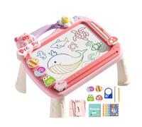 Tableau de dessin magnétique pour enfants, tableau de dessin magnétique pour enfants, bloc magnétique de dessin animé avec 2 stylos, jouets d'apprentissage précoce de la taille de la voie