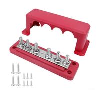 Tableau de distribution à 6 poteaux M8 300 A pour camping-cars, voitures, yachts, systèmes d'alimentation automobile 12 V 48 V (rouge)