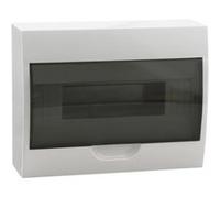 Petite boîte à fusibles IP40 - Montage en saillie - 1 rangée - 12 modules - 1 rangée - 1 rangée - Avec rail DIN - Répartiteur en saillie - Montage en saillie