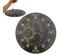 Tableau de divination de pendule, panneau de pendule en bois, planche de divination de panneau de pendule de sept étoiles de radiesthésie, tableau de messages d' pour décoration de la maison