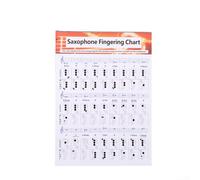 Tableau de doigté pour saxophone alto ténor soprano - Guide pour débutant avec table d'accords et diagramme de notes - Feuille de triche plastifiée pour la pratique des étudiants (L)