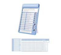 Tableau de du plan quotidien et des habitudes de gestion du temps pour le bureau, étudiant et plan de discipline, liste de rappel, mémo, planificateur réutilisable pour adulte et enfant