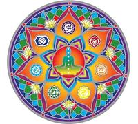 Tableau de fenêtre lotus chakra mandala -- 14cm