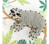 Tableau De Fil Tendu String Art Paresseux 21 X 21 Cm