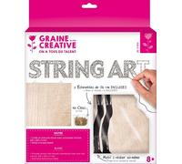 Graine créative – Tableau de fil tendu String Art Planche à composer en bois brut 22 cm