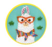 Tableau De Fil Tendu String Art Pour Enfant Lama 21 Cm