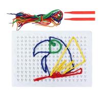 Tableau de Fils pour, Tableau de Fils pour | Panneaux sensoriels à Enfiler colorés | Jouet interactif d'apprentissage précoce avec Cordons à Coudre pour Anniversaire