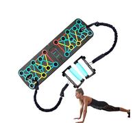 Tableau de flexions pour hommes - Tableau de défis de flexions avec guide des couleurs - Équipement pliable avec bandes pour entraînement à la maison, voyage, chambre, force musculaire