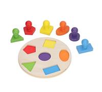 Tableau de Forme Géométrique, Développement des Compétences, Apprentissage Précoce, Puzzle de des Formes en Bois coloré pour L 'école Maternel