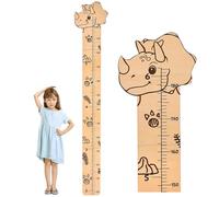 Tableau de hauteur du mur - Graphiques de croissance en hauteur | Décoration murale en bois pour bébé filles garçons chambre à coucher Nursery School Measure Stature Animal Cartoon Measurement