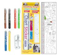 Tableau de hauteur pour , graphique de croissance, autocollant de hauteur griffonné, autocollant mural en croissance décoratif pour salle de jeux en classe pour de la maternelle