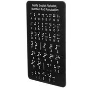Tableau de L’alphabet Braille, Éducatif, pour Garçon et Filles Aveugles | Panneau Aluminium-plastique Noir, Points Tactiles Précis, Usage Maison et Centres Communautaires