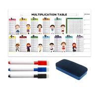 Tableau De La Table De Multiplication - Multiplication Et Division Math Apprening Tools | Avec Des Couleurs Effaçantes À Sec | Affiches Du Tableau Des Tableaux Éducatifs Pour Les | Outil D'app