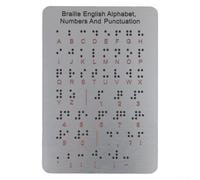 Tableau de l'alphabet en braille tactile pour l'éducation - Ardoise en métal robuste avec points surélevés et symboles de chiffres - Outils braille essentiels pour salle de t étude à domicile