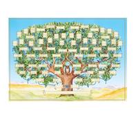 Tableau de L'Arbre GéNéAlogique à Remplir Affiche de GéNéAlogie de 6GéNéRations Tableau D'Ascendance à Remplir Vierge, Imprimer