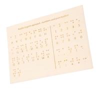 Tableau de Lettres Braille en Bois pour L’enseignement, Beige | Aide à L’apprentissage du Braille, Lecture Tactile, Fournitures pour Personnes Aveugles, Usage Pédagogique
