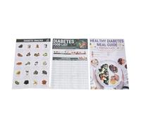 Tableau de liste d'aliments 3 ensembles de planificateur de repas Guide de plan de régime Indice glycémique Affiches éducatives à faible teneur en glucides avec informations