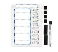 Tableau de liste de contrôle effaçable à sec, tableau des corvées coulissantes du matin, tableau de corvées pour enfants, tableaux quotidiens pour la maison