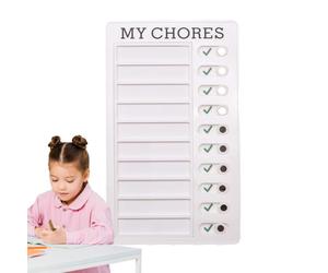 Tableau de liste de tâches réutilisable détachable pour adolescents | Famille, maison, école, camping-car, responsabilité de routine quotidienne, suivi des récompenses, organisation gestion du