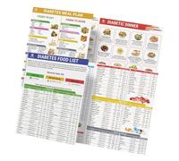 Tableau de liste des aliments glucides - Guide des aliments à faible indice glycémique | Référence complète des aliments, 30 x 21 cm sans cadre, tailles de portion, calories, aliments à éviter, indice