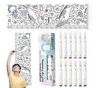 Tableau De Mesure De La Hauteur, Graphique De Croissance Des, Règle De Suivi De La Croissance, Matériau Imperméable, Facile À Concevoir, 12 Couleurs Enclos Pour Mur, Jardin D', Petite E