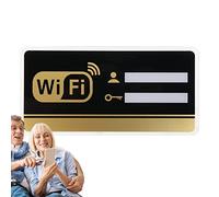Tableau de mot de passe Wi-Fi | Tableau de code WiFi - Panneaux de code Wi-Fi en acrylique résistant à l'usure pour l'automne cinéma café Halatua