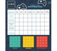 Tableau de motivation pour garçons - Créez des objectifs et atteignez le succès d'une manière amusante ! Parfait pour la chambre de tout jeune rêveur.