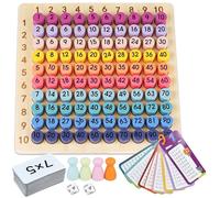 Tableau de Multiplication 1 x 1 Montessori Maths Jouet Éducatif Mathématiques Jeu d'apprentissage des Nombres Montessori Mathématique Jeu De Cartes Jouets Montessori Cadeaux pour Apprendre à Compter