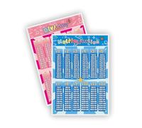 Tableau de multiplication et de division laminé pour élèves du primaire - Lot de 2 affiches éducatives pour enfants