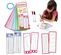 Tableau de Multiplication Flash Cartes Cartes Flash Multiplication | Ajout Flash -Carte | 2 Effacer Double Face Jouets éducatifs pour l'école de 1ère à 3ème Classe