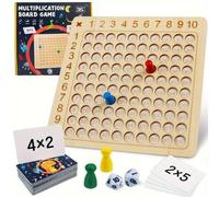 Tableau de multiplication - Jouets éducatifs Montessori pour les élèves de primaire, Jeu d'apprentissage des nombres & Jeu de société mathématique - FUNMATH
