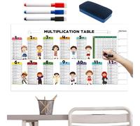 Tableau de Multiplication, Tables de Multiplication pour Les - Boards mathématiques de Multiplication Effacer à Sec avec Stylo,Supplies mathématiques réutilisables pour Les Voyages Scolaires à