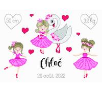 Tableau De Naissance Ma Petite Ballerine 24x17